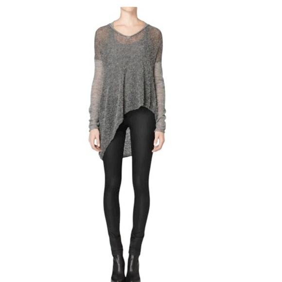 Helmut Lang Womens Alpaca Blend Bare Boucle Asymmetrical Tunic Sweater Sz M - Picture 1 of 14